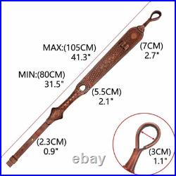 Vintage Leather Rifle Sling with Ammo Holder Loops for 223, 243, 270, 30-06