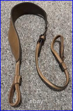Vintage Leather Rifle Sling with Slip Loops. NOT MODERN