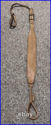 Vintage Leather Rifle Sling with Slip Loops. NOT MODERN