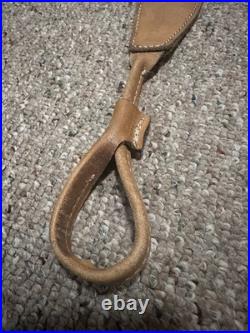 Vintage Leather Rifle Sling with Slip Loops. NOT MODERN