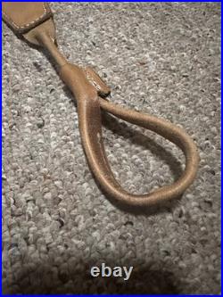 Vintage Leather Rifle Sling with Slip Loops. NOT MODERN