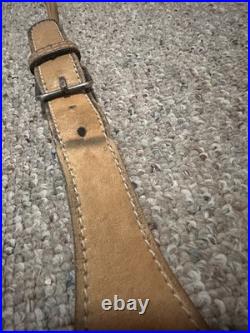 Vintage Leather Rifle Sling with Slip Loops. NOT MODERN