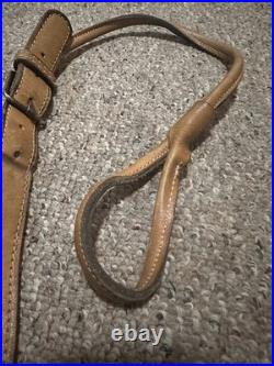Vintage Leather Rifle Sling with Slip Loops. NOT MODERN