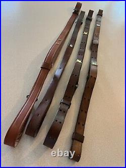 Vintage Leather hunter rifle sling lot One With Swivels