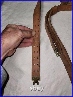 Vintage M1 Garand Style Leather Sling Smaller Width