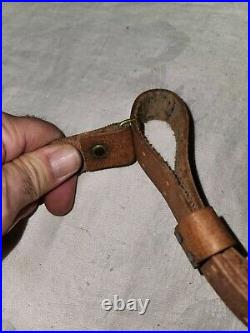 Vintage M1 Garand Style Leather Sling Smaller Width