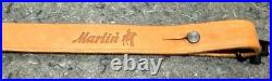 Vintage Marlin Brown Leather Rifle Sling for Long Gun Factory Horse & Rider Logo