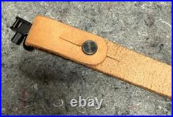 Vintage Marlin Brown Leather Rifle Sling for Long Gun Factory Horse & Rider Logo