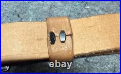 Vintage Marlin Brown Leather Rifle Sling for Long Gun Factory Horse & Rider Logo