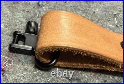 Vintage Marlin Brown Leather Rifle Sling for Long Gun Factory Horse & Rider Logo