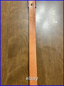 Vintage Marlin Firearms Leather Rifle Sling Buckle Sling W Swivels