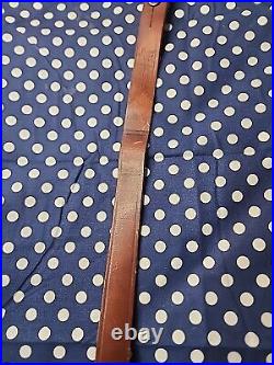 Vintage Marlin Marked Leather Buckle Rifle Sling With Swivels