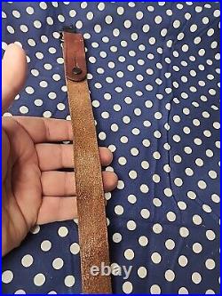 Vintage Marlin Marked Leather Buckle Rifle Sling With Swivels