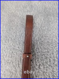 Vintage Military Style Brown Leather Adjustable 1 Rifle Sling Strap with 1 Swivel Vintage Military Style Brown Leather Adjustable 1 Rifle Sling Strap with 1 Swivel