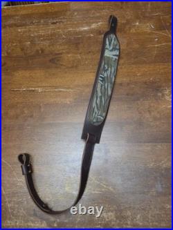 Vintage Mossy Oak Treestand Leather Shotgun Sling