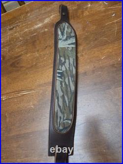 Vintage Mossy Oak Treestand Leather Shotgun Sling