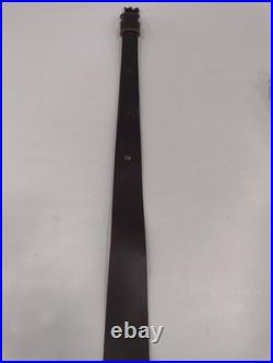Vintage NEW Browning Hunting 2 Point Brown Leather Rifle Sling With Metal Swivels