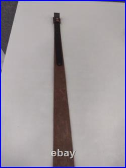 Vintage NEW Browning Hunting 2 Point Brown Leather Rifle Sling With Metal Swivels