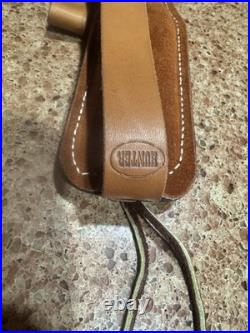 Vintage NEW Hunter Rifle Sling Tooled Deer And Acorns Leather Padded