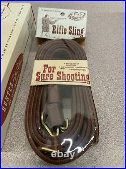 Vintage Nos Hunter Military Style 1 1/4 Model 27144 Leather Rifle Sling In Box