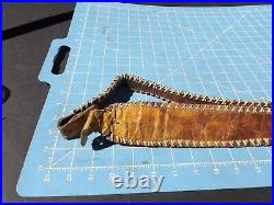 Vintage Old Handmade Custom Treated Leather Sinew Type Rifle Sling Lot #1