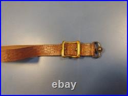 Vintage Old Rare Rifle Leather Sling Military War Hunting Western Safari Strap