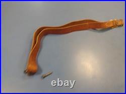 Vintage Old Rare Rifle Leather Sling Military War Hunting Western Safari Strap
