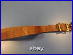 Vintage Old Rare Rifle Leather Sling Military War Hunting Western Safari Strap