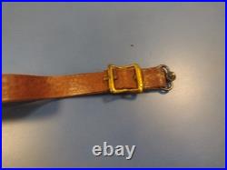 Vintage Old Rare Rifle Leather Sling Military War Hunting Western Safari Strap