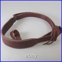 Vintage Orvis Leather Stitched Buckle Rifle Gun Sling Strap Only Outdoor Hunting
