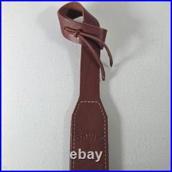 Vintage Orvis Leather Stitched Buckle Rifle Gun Sling Strap Only Outdoor Hunting