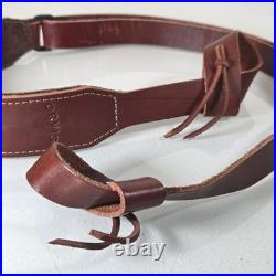 Vintage Orvis Leather Stitched Buckle Rifle Gun Sling Strap Only Outdoor Hunting