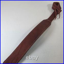 Vintage Orvis Leather Stitched Buckle Rifle Gun Sling Strap Only Outdoor Hunting