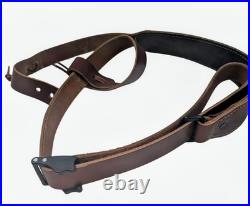 Vintage Orvis Leather Stitched Buckle Rifle Gun Strap