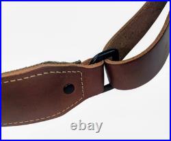 Vintage Orvis Leather Stitched Buckle Rifle Gun Strap