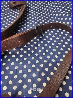 Vintage Orvis Leather Stitched Suede Backed Buckle Rifle Sling No Swivel Trap