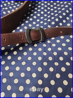 Vintage Orvis Leather Stitched Suede Backed Buckle Rifle Sling No Swivel Trap
