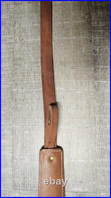 Vintage Padded Leather Rifle Sling Eagle