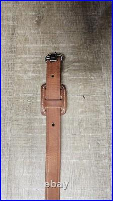 Vintage Padded Leather Rifle Sling Eagle