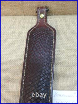 Vintage Pathfinder #CB305-P Embossed Leather Rifle Sling with Swivels
