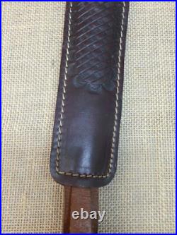 Vintage Pathfinder #CB305-P Embossed Leather Rifle Sling with Swivels