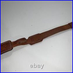 Vintage Pathfinder Leather Padded Hunting Rifle Gun Sling Strap USA MADE