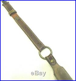Vintage Pathfinder Leather Rifle Sling Hand Tooled Padded With Swivels USA Made