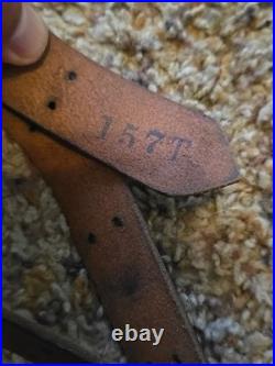 Vintage Red Head 1 Leather Sling Strap 157 T Rifle Gun Stainless Hardware