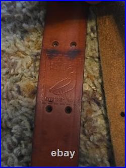 Vintage Red Head 1 Leather Sling Strap 157 T Rifle Gun Stainless Hardware