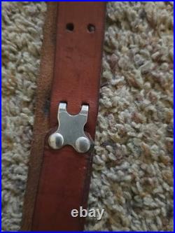Vintage Red Head 1 Leather Sling Strap 157 T Rifle Gun Stainless Hardware