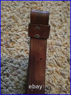 Vintage Red Head 1 Leather Sling Strap 157 T Rifle Gun Stainless Hardware
