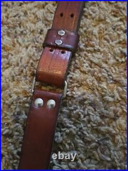 Vintage Red Head 1 Leather Sling Strap 157 T Rifle Gun Stainless Hardware
