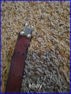 Vintage Red Head 1 Leather Sling Strap 157 T Rifle Gun Stainless Hardware