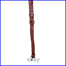 Vintage Rifle Sling Red Head Duck Brand Leather 157T Military Style Adjustable